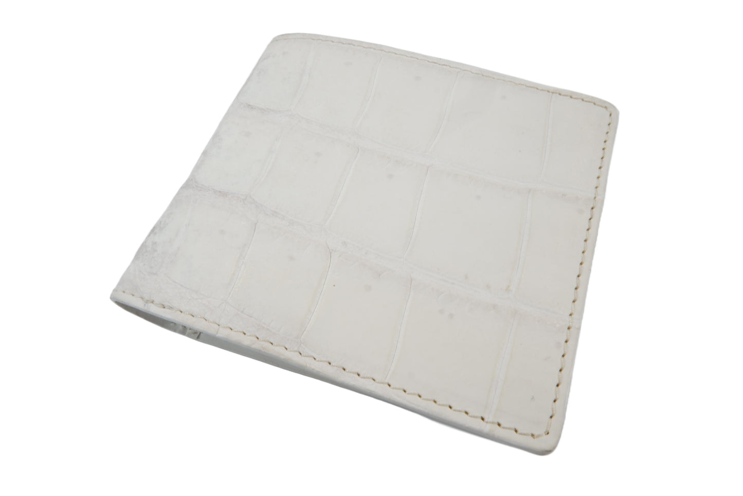 Genuine Crocodile Belly Skin Leather Luxury Bifold Wallet