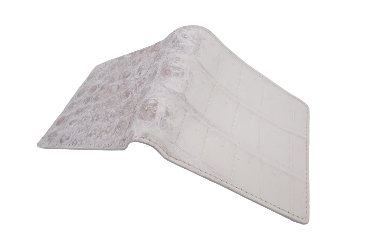 Genuine Crocodile Belly Skin Leather Luxury Bifold Wallet