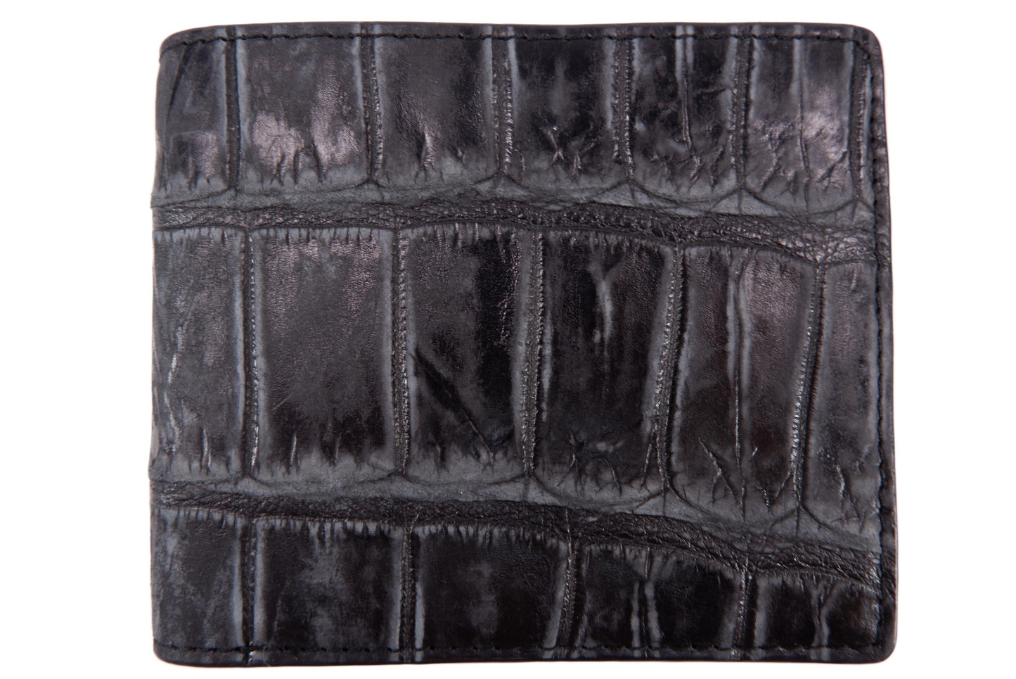 Genuine Crocodile Belly Skin Leather Luxury Bifold Wallet