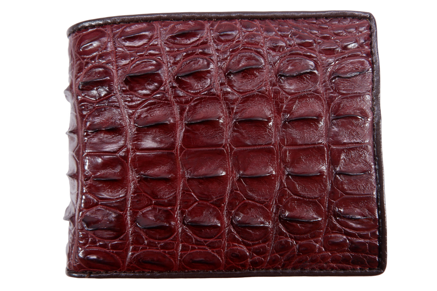 Genuine Crocodile Tail Skin Leather Bifold Wallet