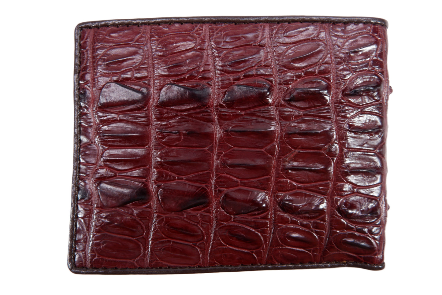 Genuine Crocodile Tail Skin Leather Bifold Wallet