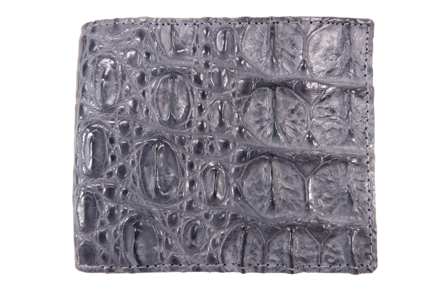 Genuine Crocodile Half Backbone Skin Leather Soft & Slim Bifold Wallet