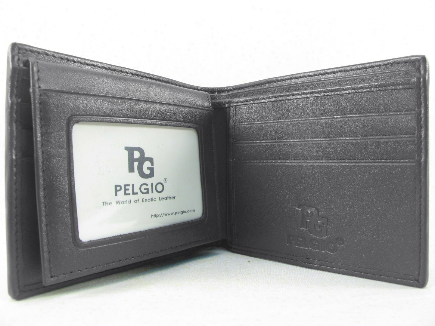 Genuine Crocodile Half Backbone Skin Leather Soft & Slim Bifold Wallet