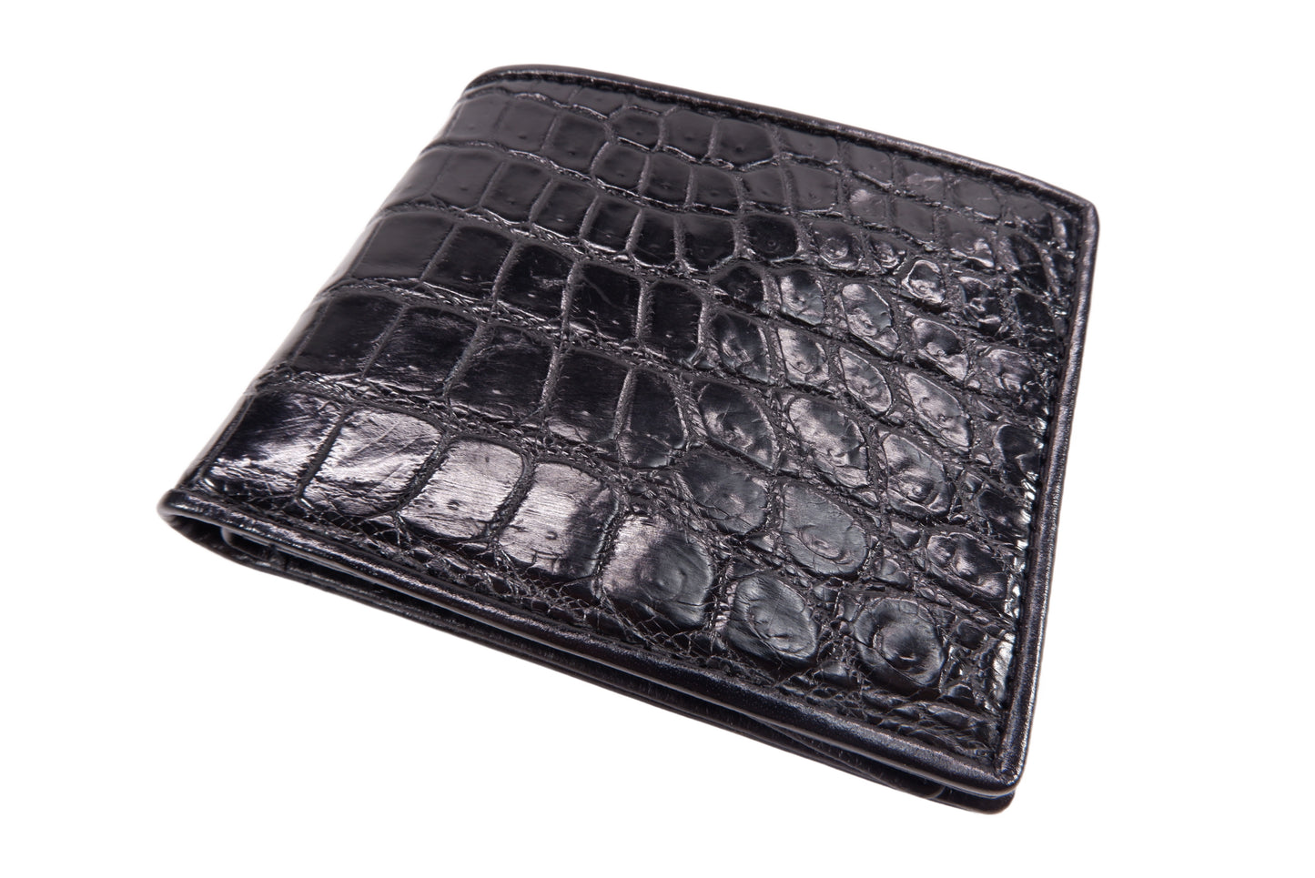 Genuine Crocodile Skin Leather Bifold Wallet