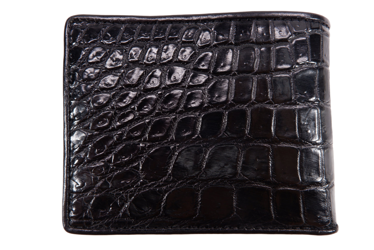 Genuine Crocodile Skin Leather Bifold Wallet