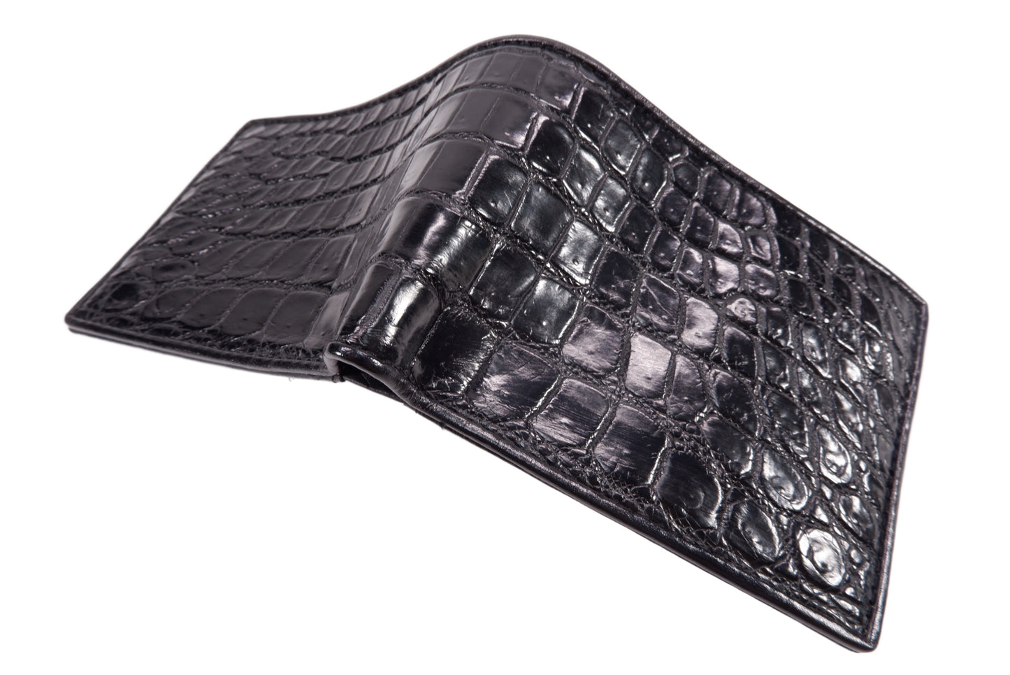 Genuine Crocodile Skin Leather Bifold Wallet