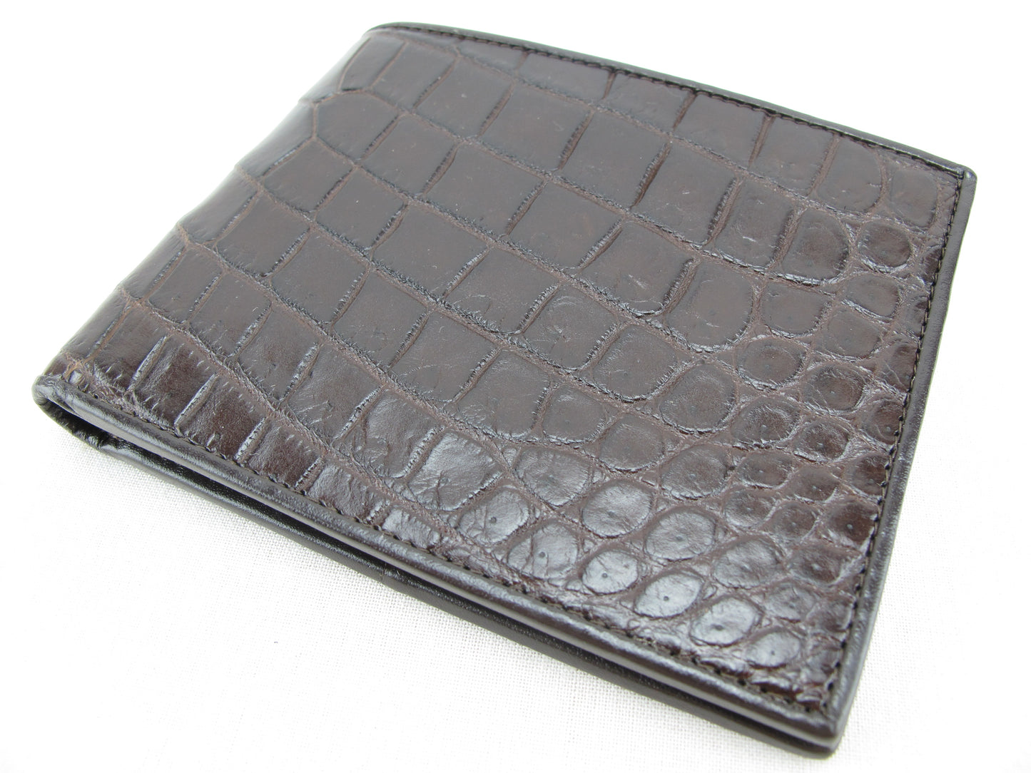 Genuine Crocodile Skin Leather Bifold Wallet
