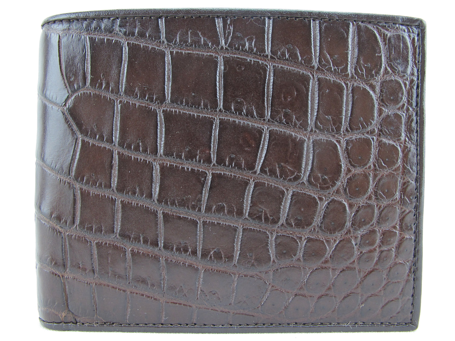 Genuine Crocodile Skin Leather Bifold Wallet