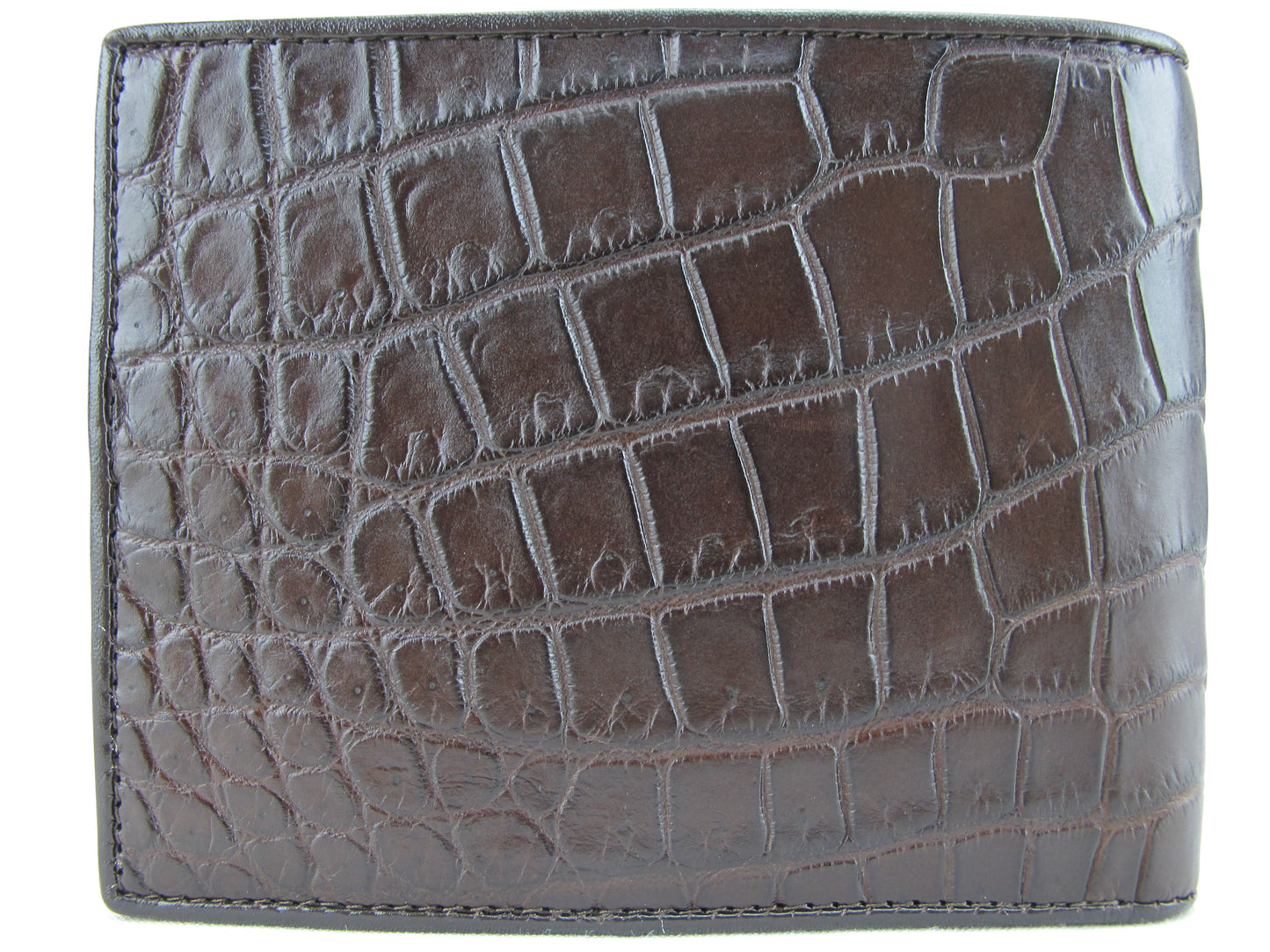 Genuine Crocodile Skin Leather Bifold Wallet