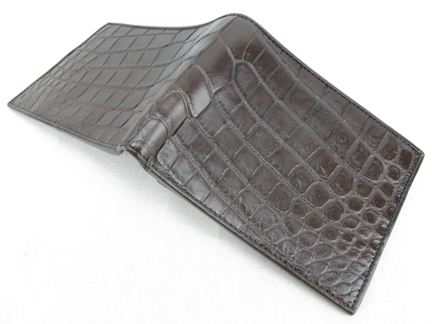 Genuine Crocodile Skin Leather Bifold Wallet