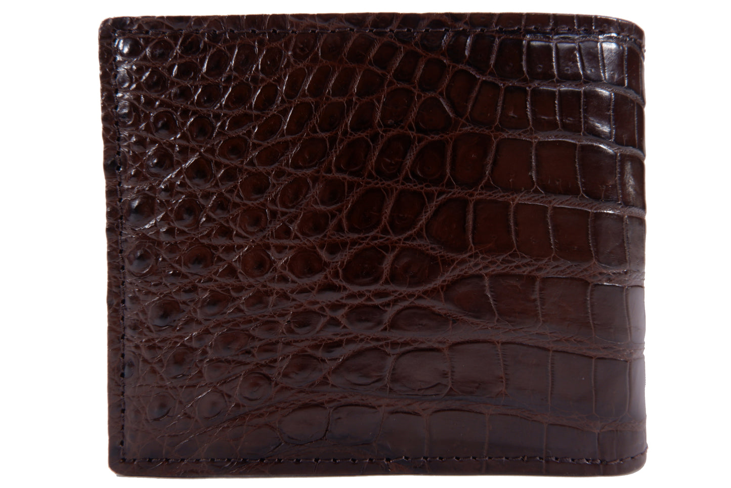 Genuine Crocodile Skin Leather Bifold Wallet with Crocodile Skin Interior