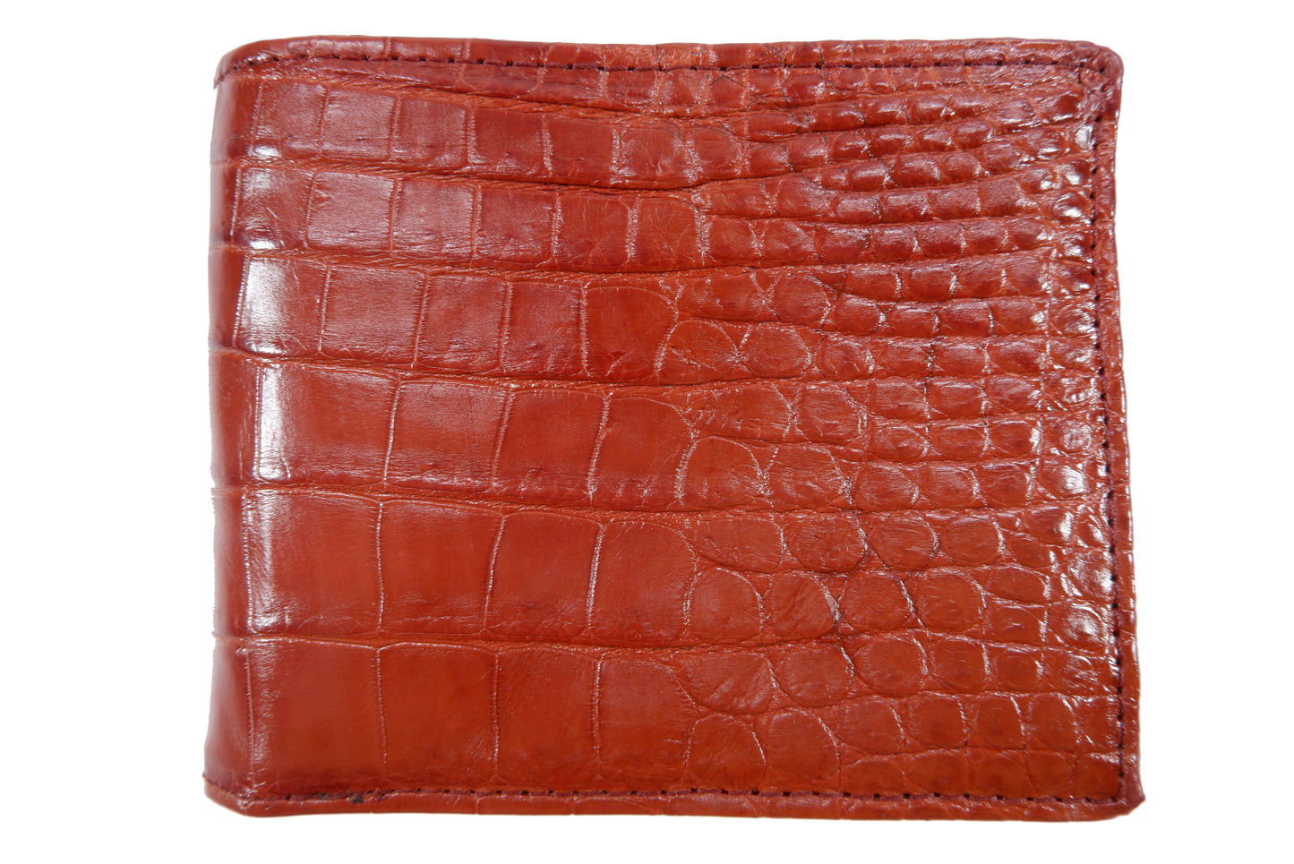 Genuine Crocodile Skin Leather Bifold Wallet with Crocodile Skin Interior