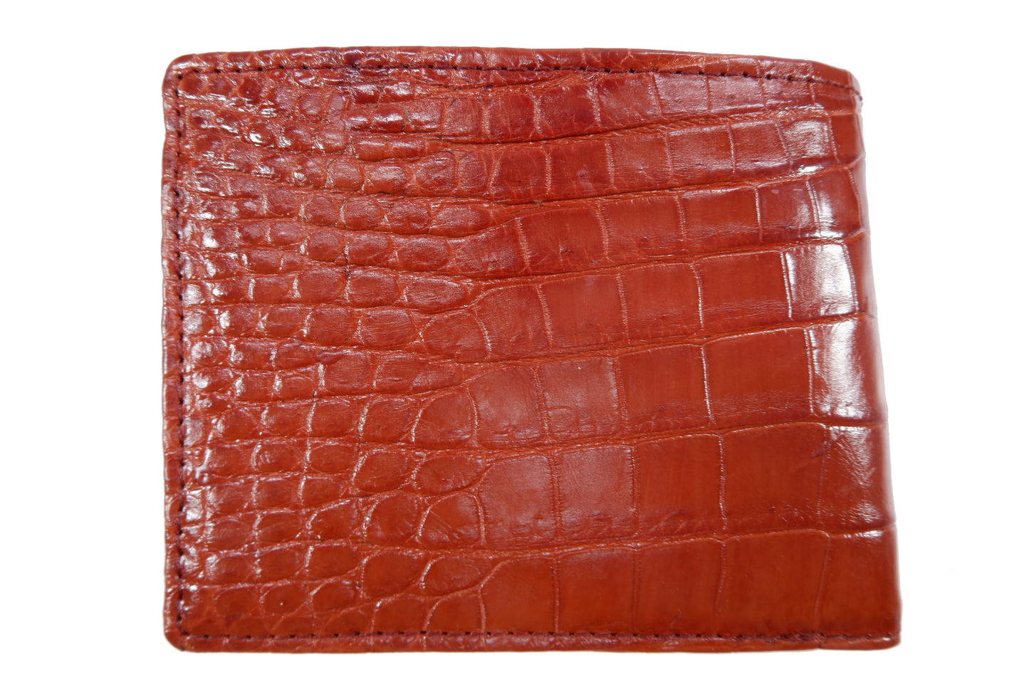 Genuine Crocodile Skin Leather Bifold Wallet with Crocodile Skin Interior