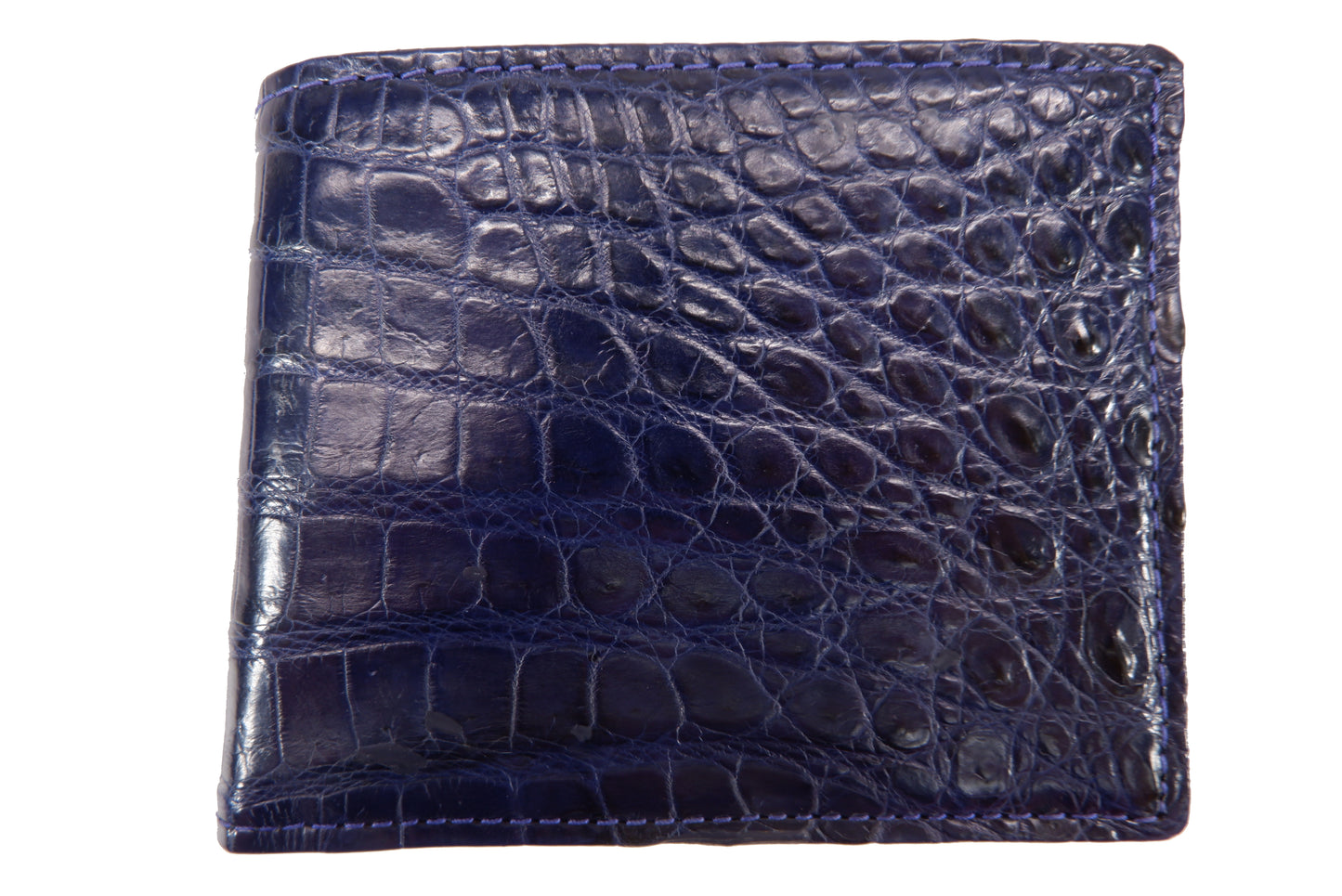 Genuine Crocodile Skin Leather Bifold Wallet with Crocodile Skin Interior
