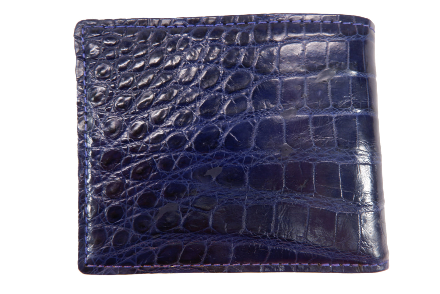 Genuine Crocodile Skin Leather Bifold Wallet with Crocodile Skin Interior