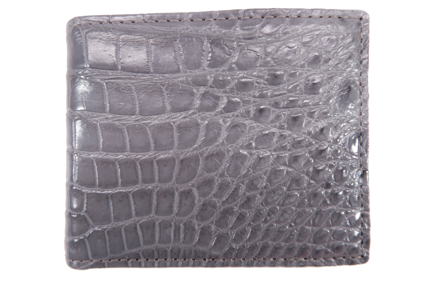 Genuine Crocodile Skin Leather Bifold Wallet with Crocodile Skin Interior