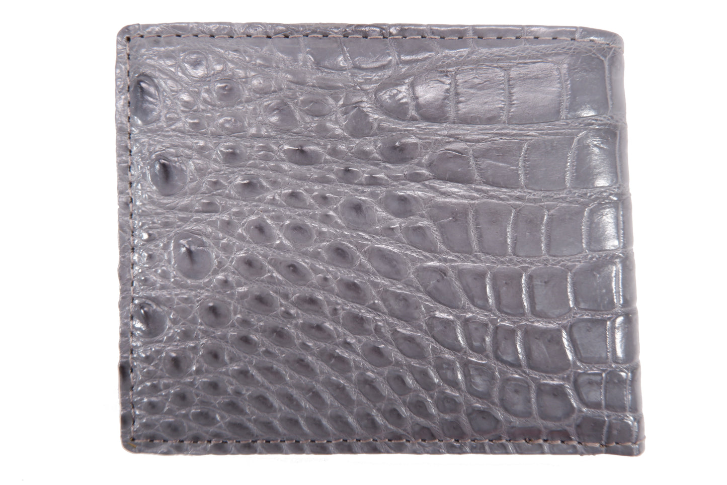 Genuine Crocodile Skin Leather Bifold Wallet with Crocodile Skin Interior