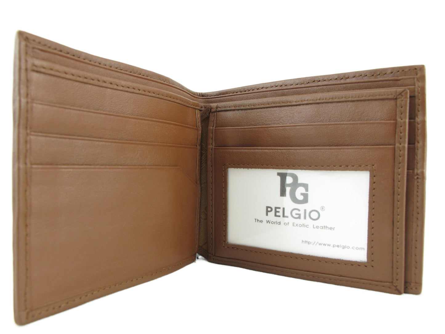 Genuine Crocodile Backbone Skin Leather Soft & Slim Bifold Wallet