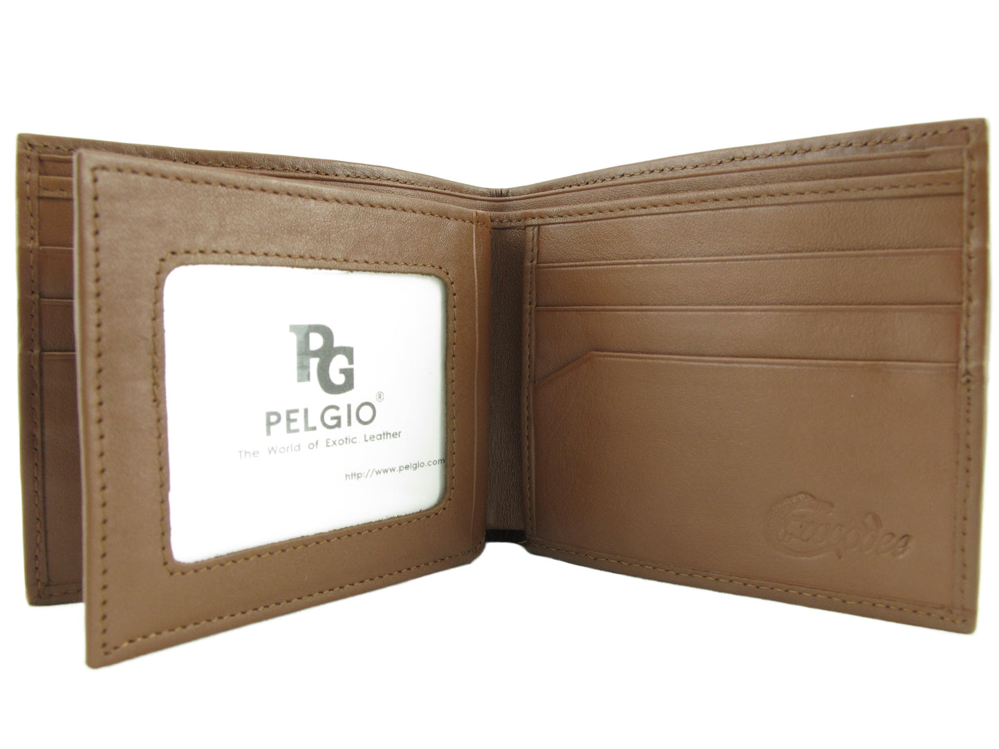 Genuine Crocodile Backbone Skin Leather Soft & Slim Bifold Wallet