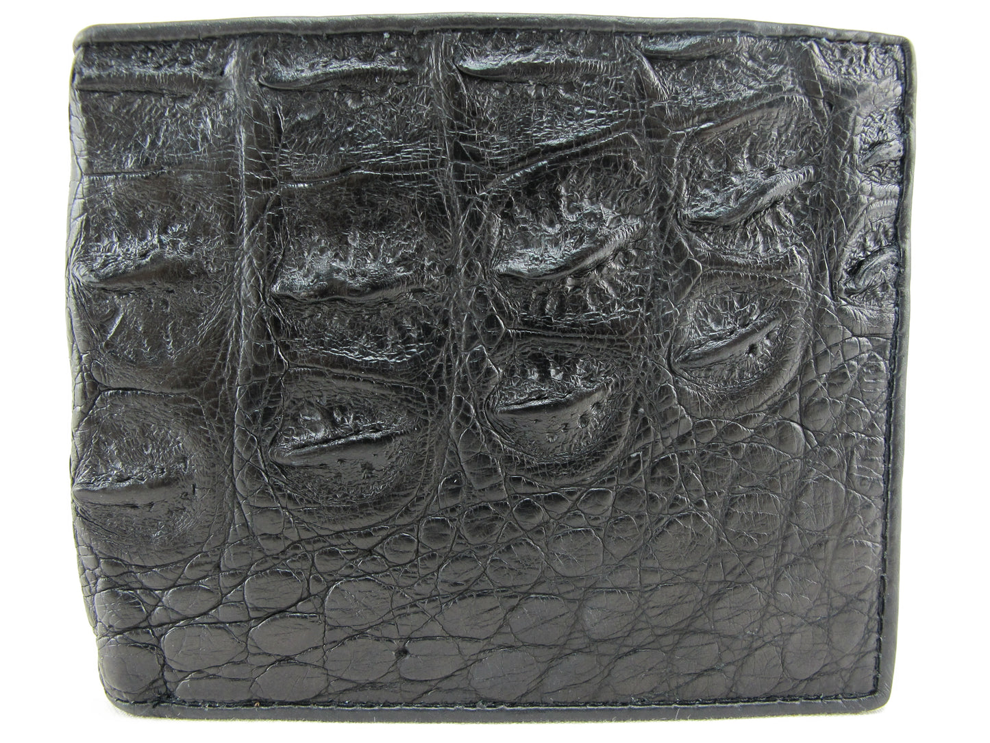 Genuine Crocodile Half Backbone Skin Leather Soft & Slim Bifold Wallet