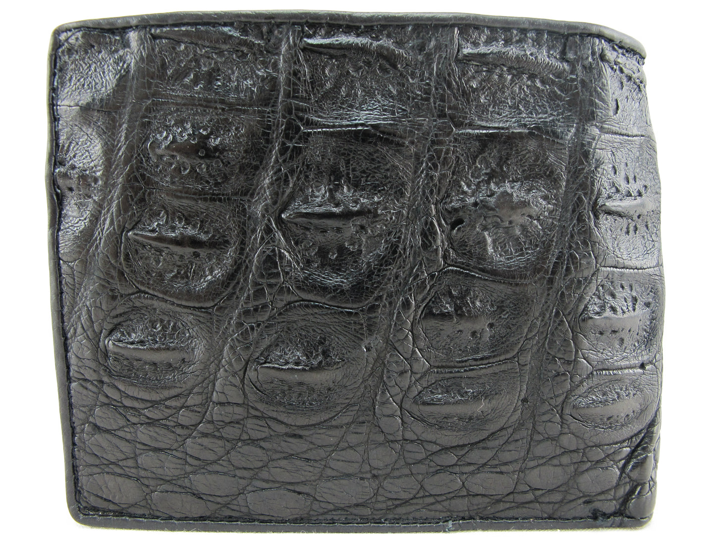 Genuine Crocodile Half Backbone Skin Leather Soft & Slim Bifold Wallet