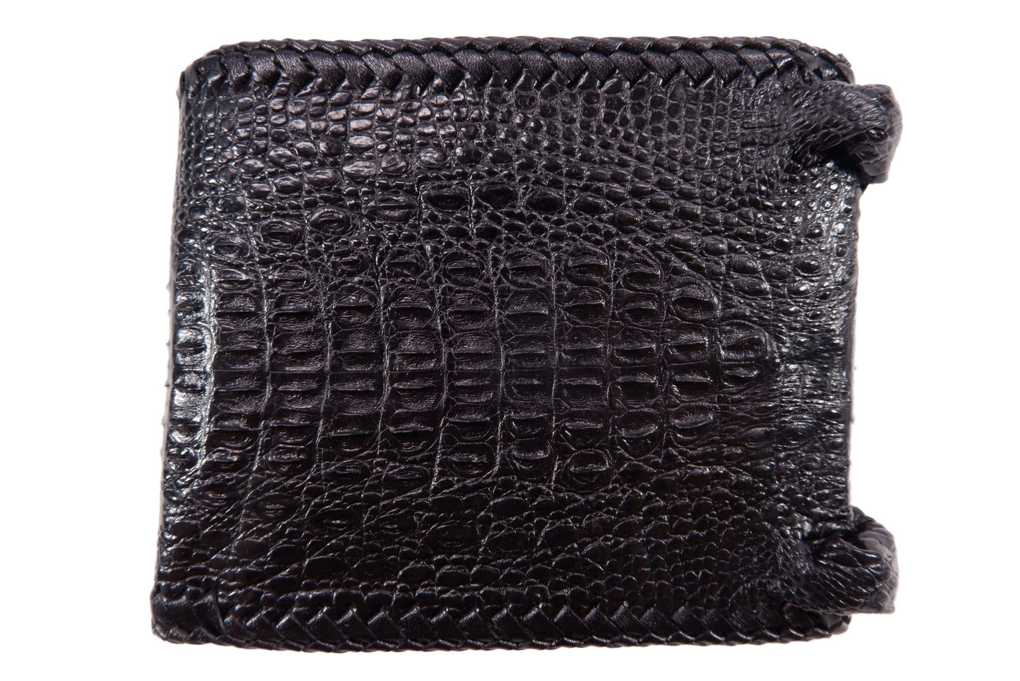 Genuine Crocodile Full Skin with Head Leather Handmade Bifold Wallet
