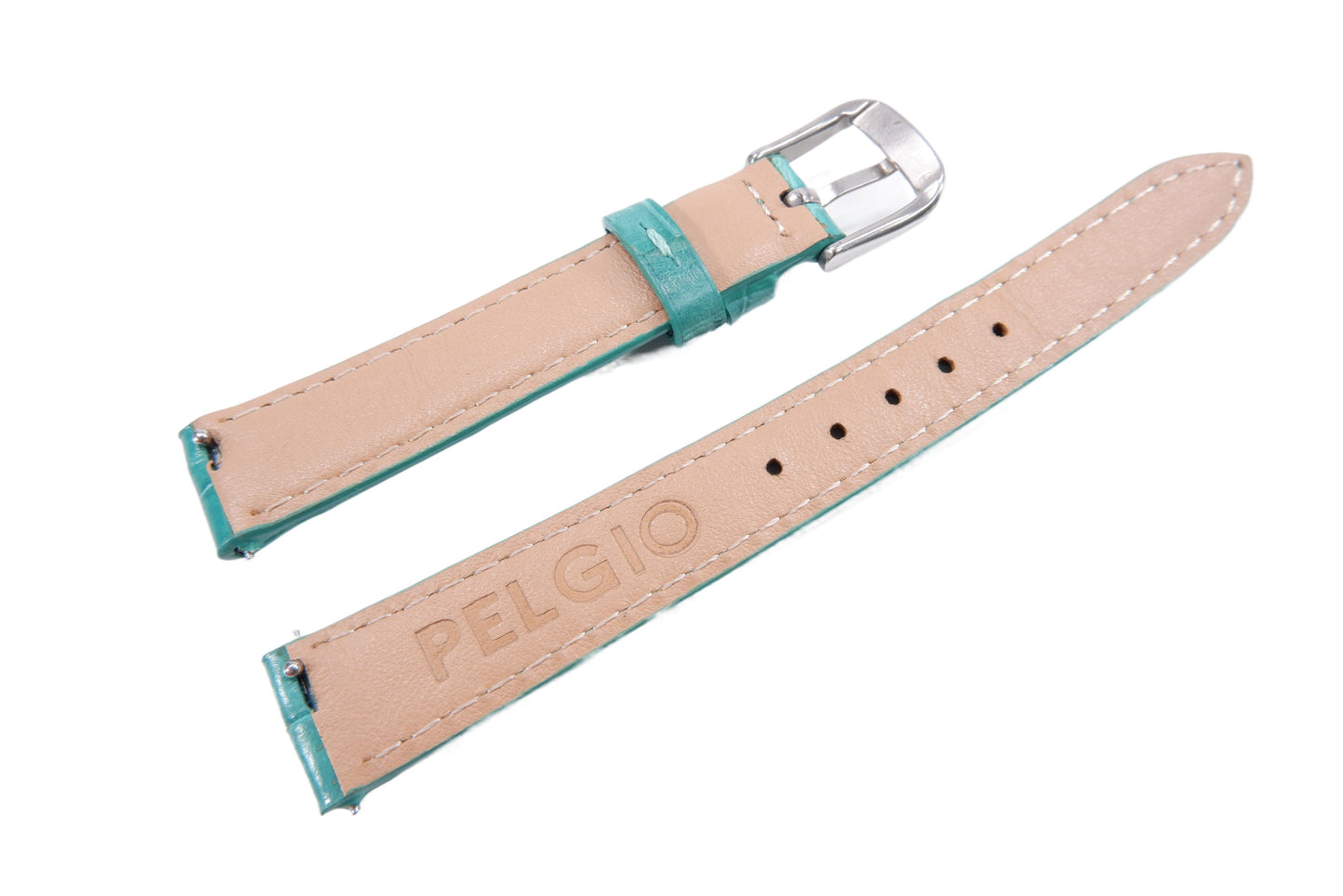 Genuine Crocodile Belly Skin Leather Quick Release Watch Strap Green Band with Buckle