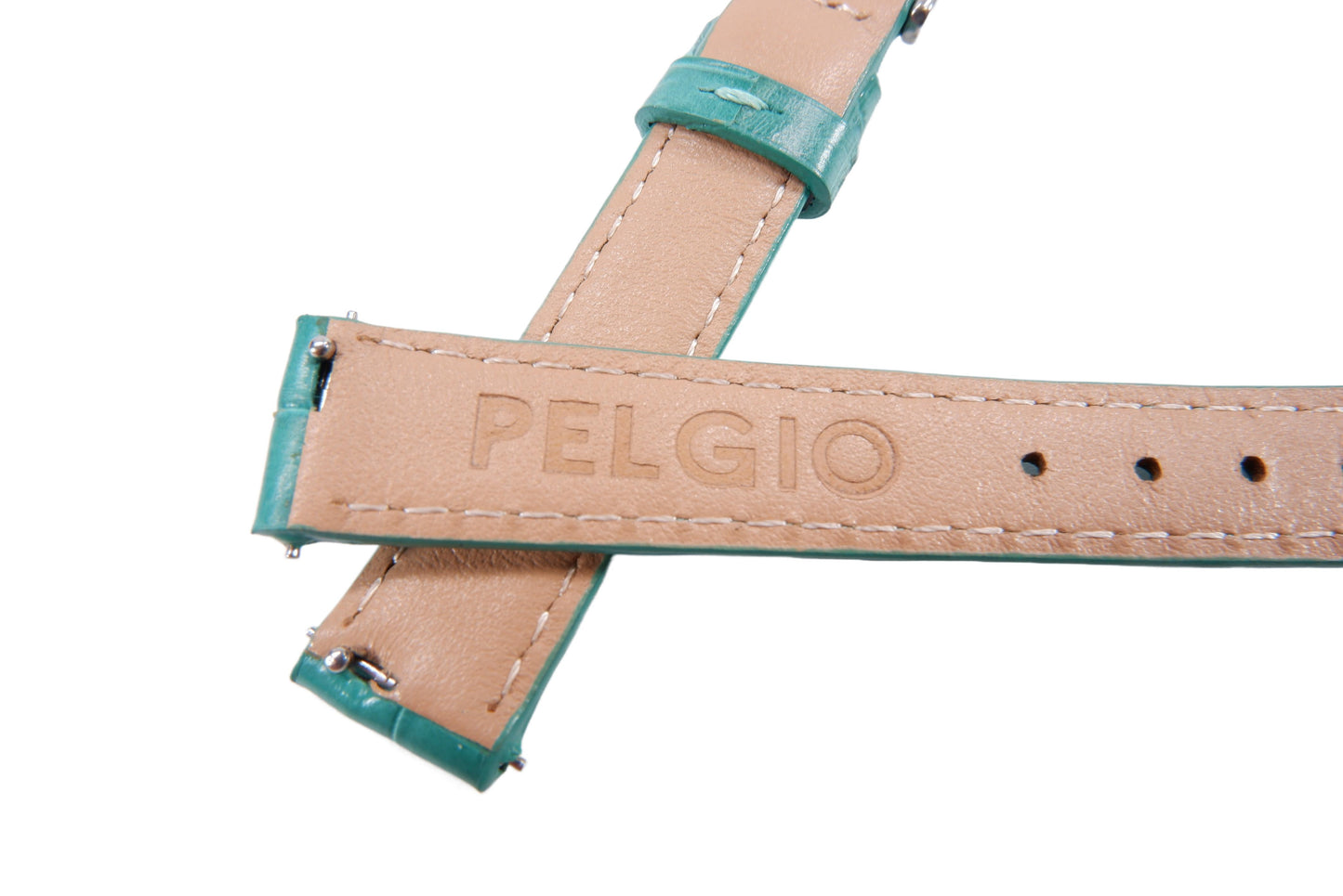 Genuine Crocodile Belly Skin Leather Quick Release Watch Strap Green Band with Buckle