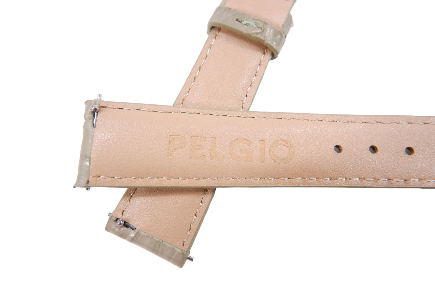 Genuine Crocodile Belly Skin Leather Quick Release Watch Strap Grey Band with Buckle