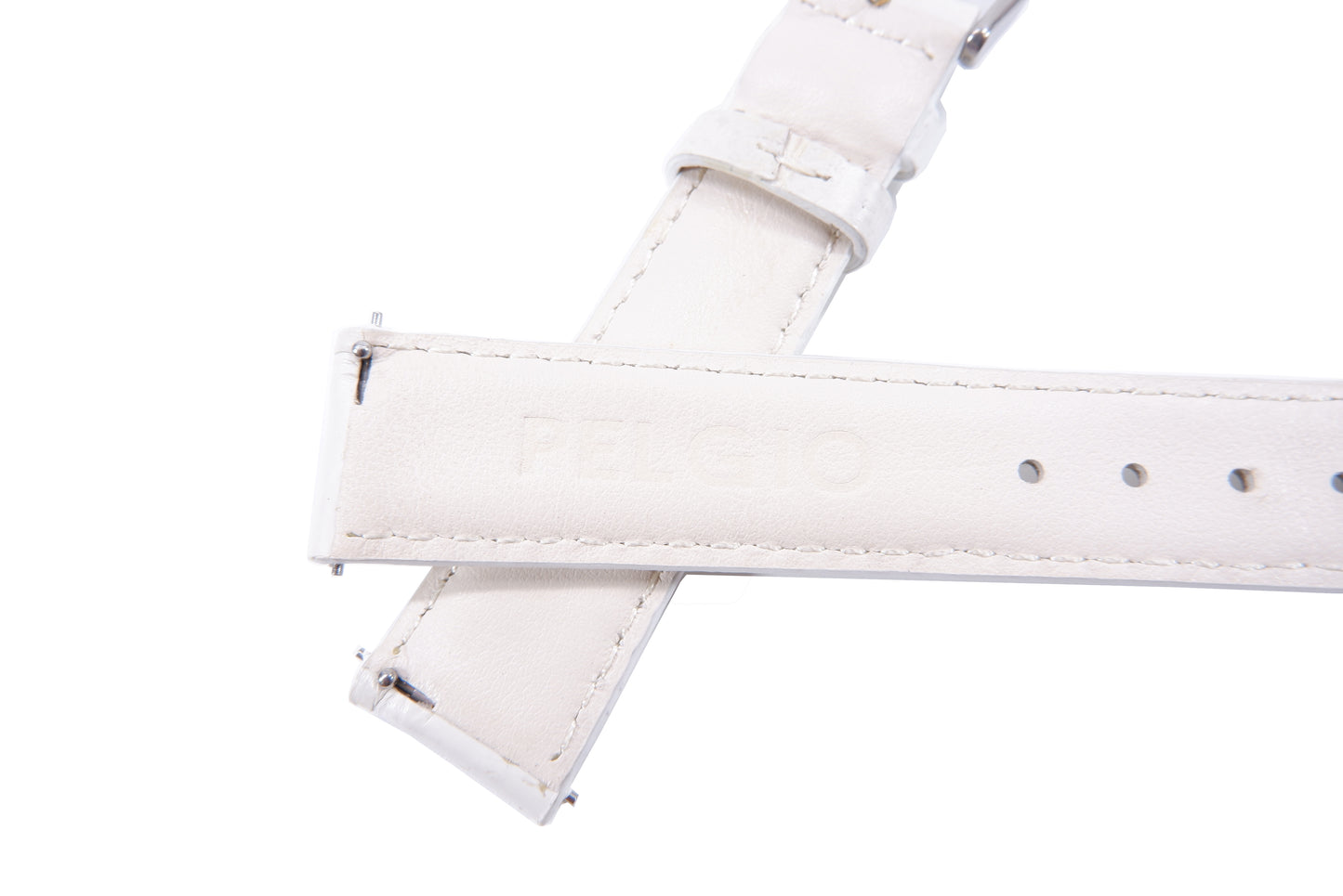Genuine Crocodile Belly Skin Leather Quick Release Watch Strap Natural White Band with Buckle
