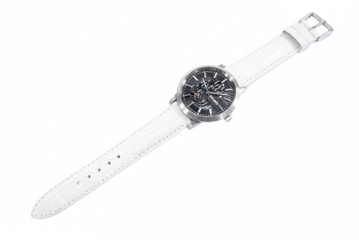 Genuine Crocodile Belly Skin Leather Quick Release Watch Strap Natural White Band with Buckle