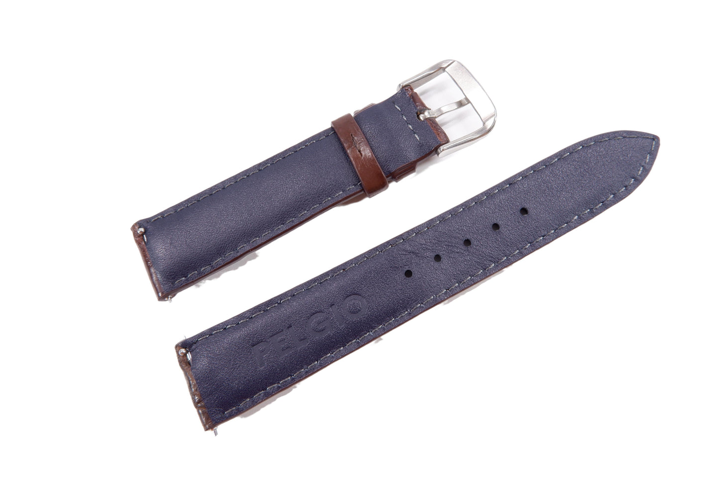 Genuine Crocodile Tail Skin Leather Quick Release Watch Strap Brown Band with Buckle