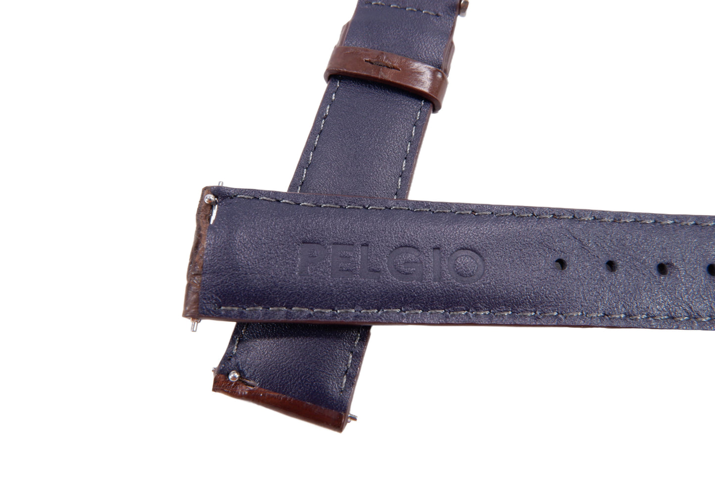 Genuine Crocodile Belly Skin Leather Quick Release Watch Strap Brown Band with Buckle