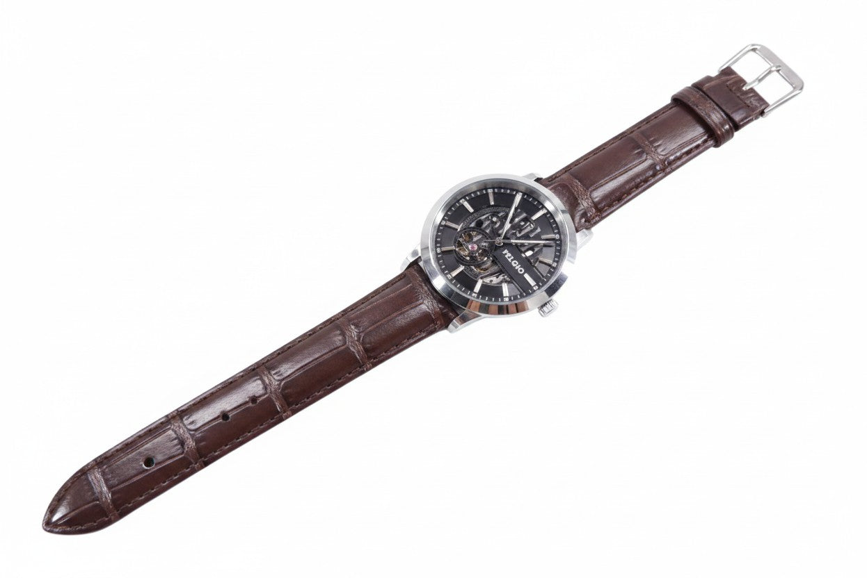Genuine Crocodile Belly Skin Leather Quick Release Watch Strap Brown Band with Buckle