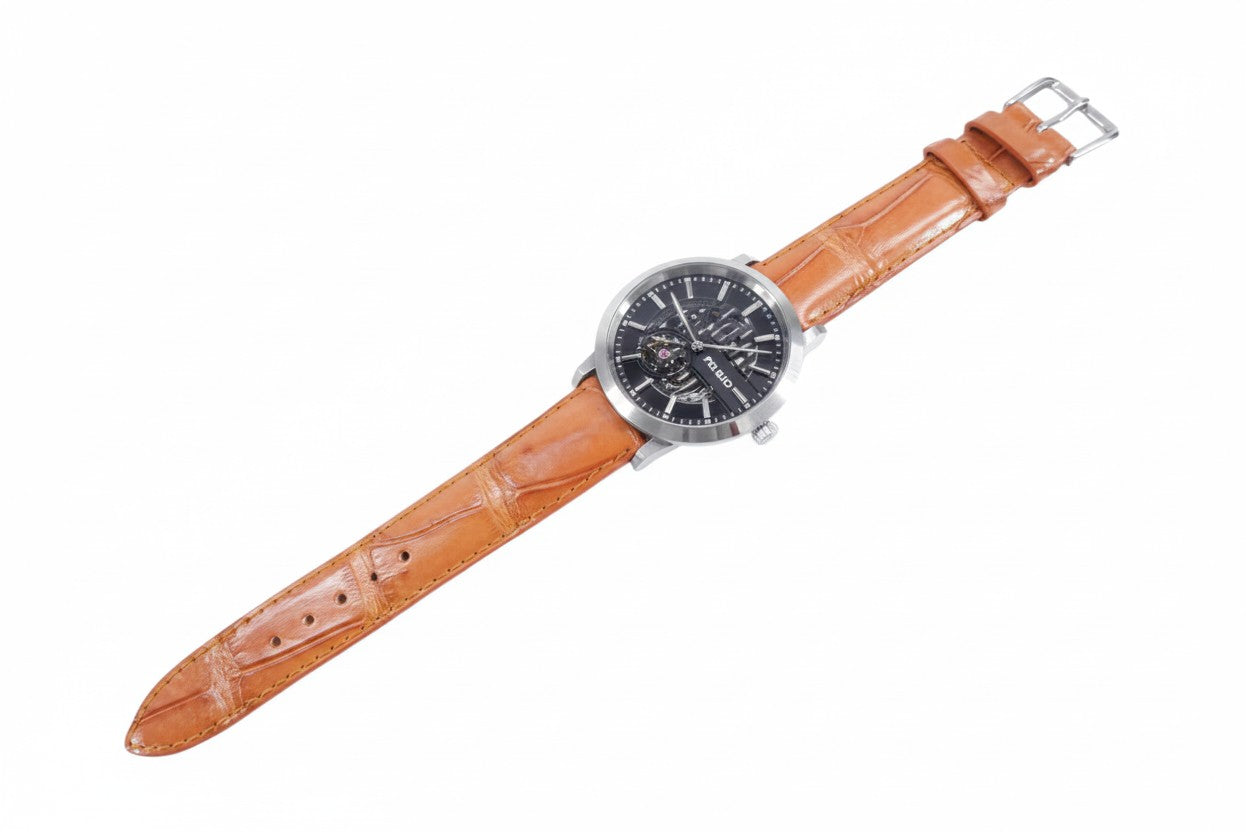 Genuine Crocodile Belly Skin Leather Quick Release Watch Strap Brown Band with Buckle