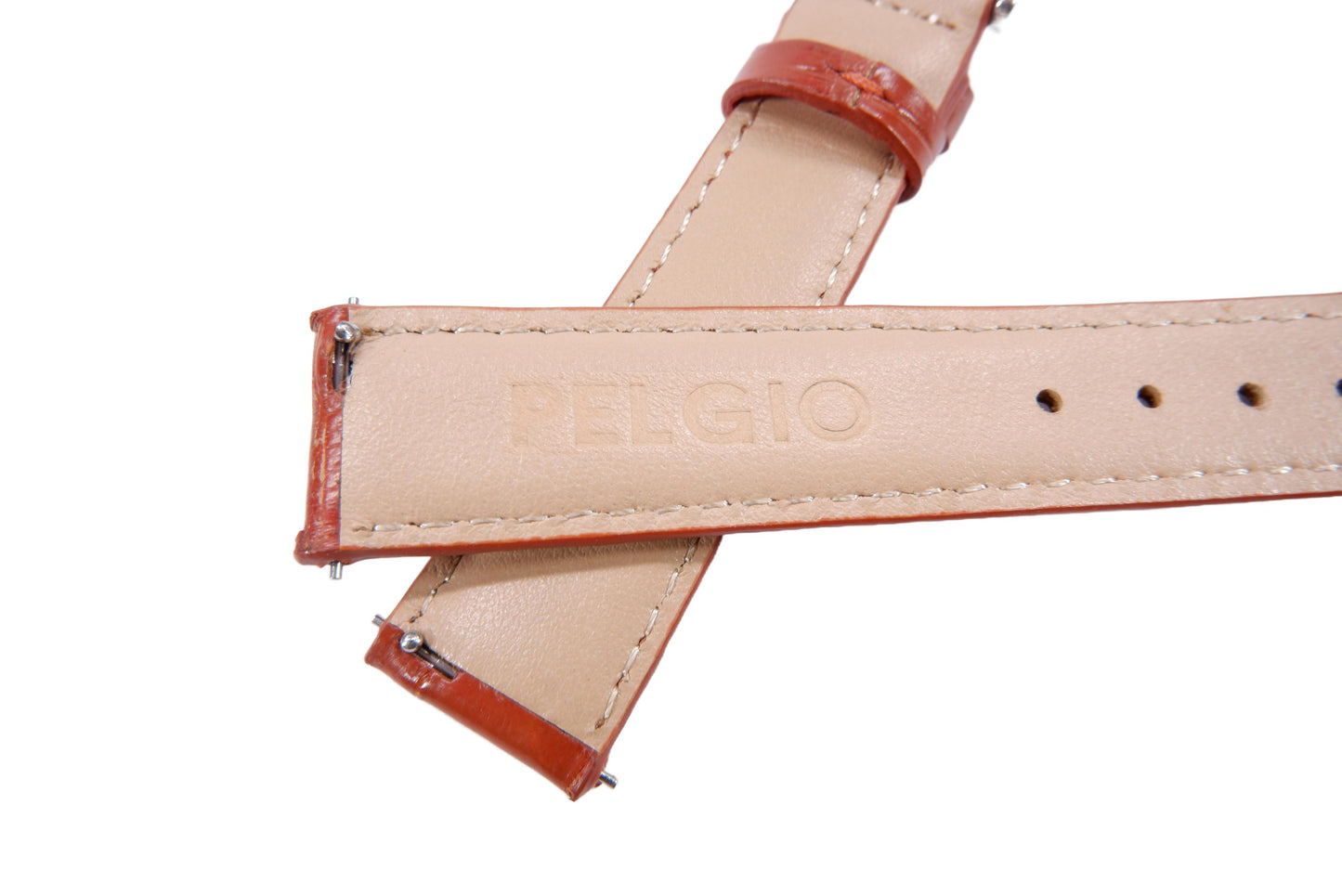 Genuine Crocodile Belly Skin Leather Quick Release Watch Strap Brown Band with Buckle