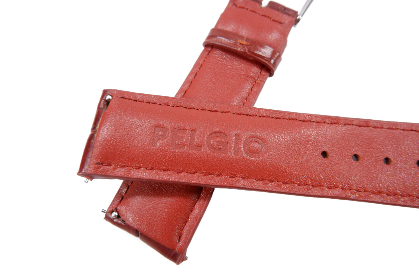 Genuine Crocodile Belly Skin Leather Quick Release Watch Strap Brown Band with Buckle