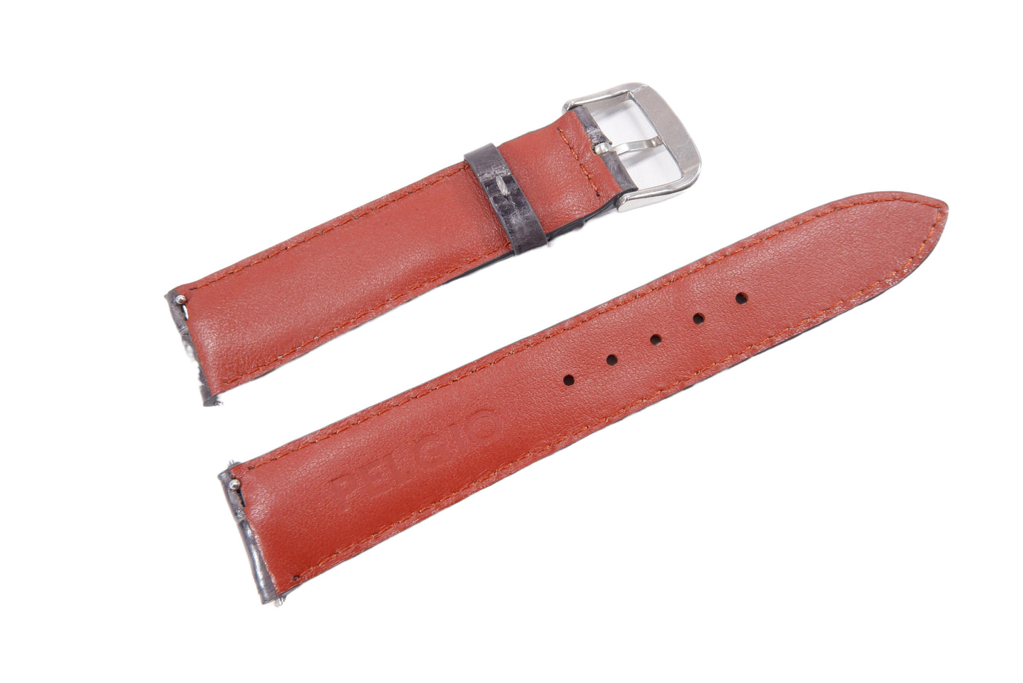 Genuine Crocodile Belly Skin Leather Quick Release Watch Strap Grey Band with Buckle