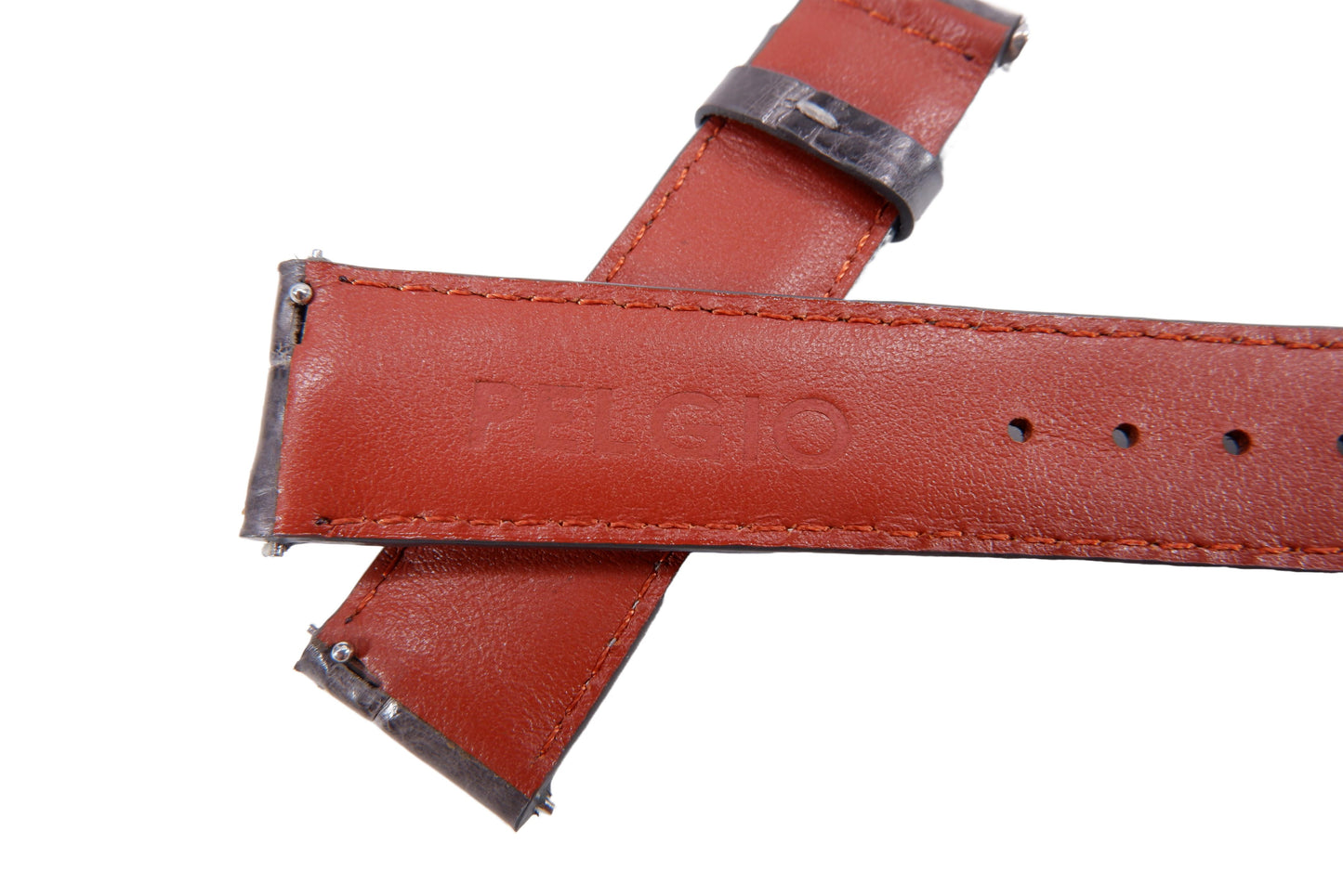 Genuine Crocodile Belly Skin Leather Quick Release Watch Strap Grey Band with Buckle