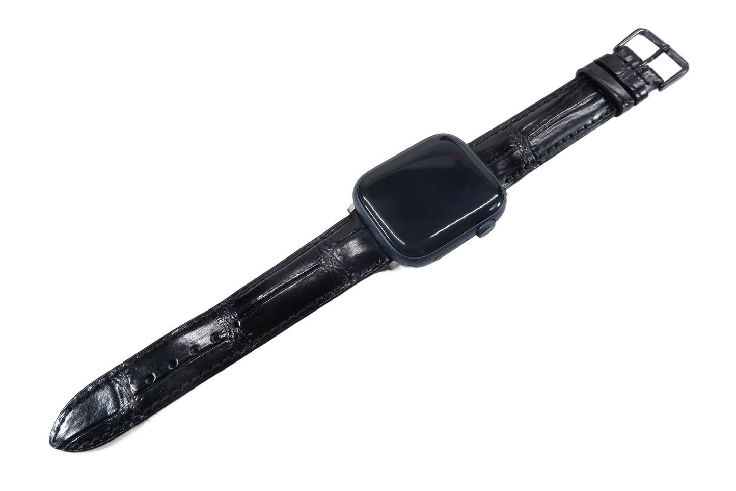 Genuine Crocodile Skin Leather Watch Strap Compatible with Apple Watch Ultra 1/2 Series 9/8/7/6/5/4/3/2/1/SE/SE2