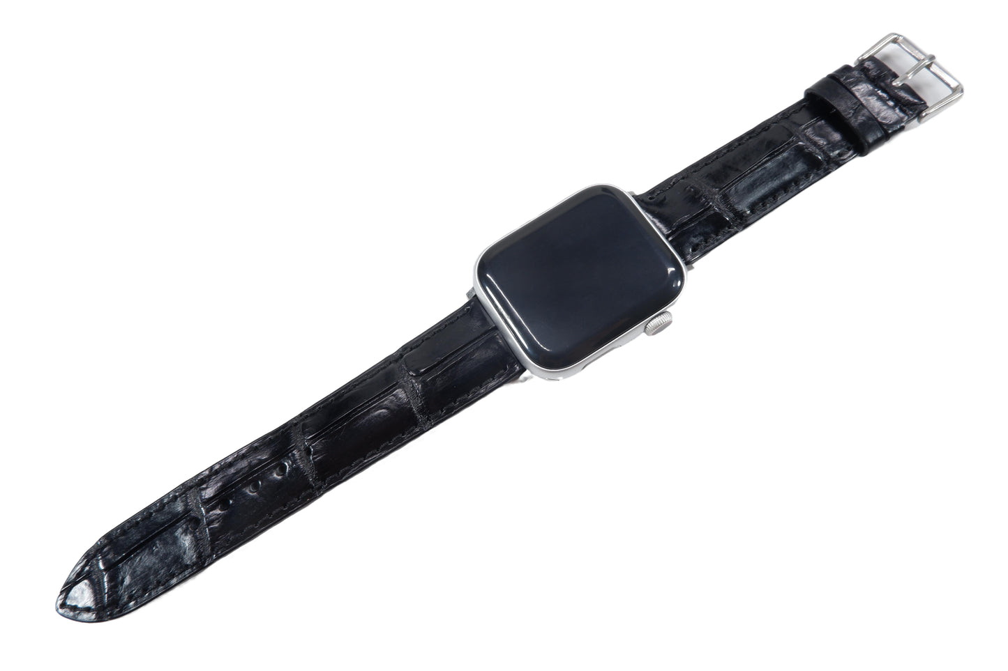 Genuine Crocodile Skin Leather Watch Strap Compatible with Apple Watch Ultra 1/2 Series 9/8/7/6/5/4/3/2/1/SE/SE2