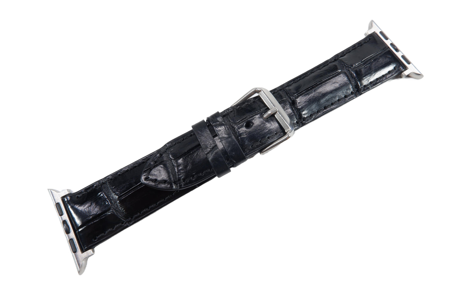 Genuine Crocodile Skin Leather Watch Strap Compatible with Apple Watch Ultra 1/2 Series 9/8/7/6/5/4/3/2/1/SE/SE2