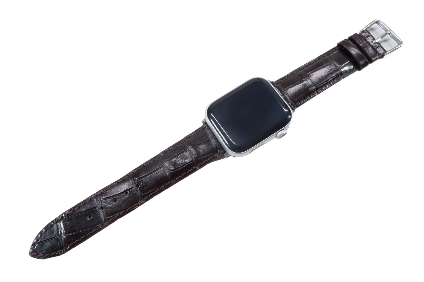 Genuine Crocodile Skin Leather Watch Strap Compatible with Apple Watch Ultra 1/2 Series 9/8/7/6/5/4/3/2/1/SE/SE2