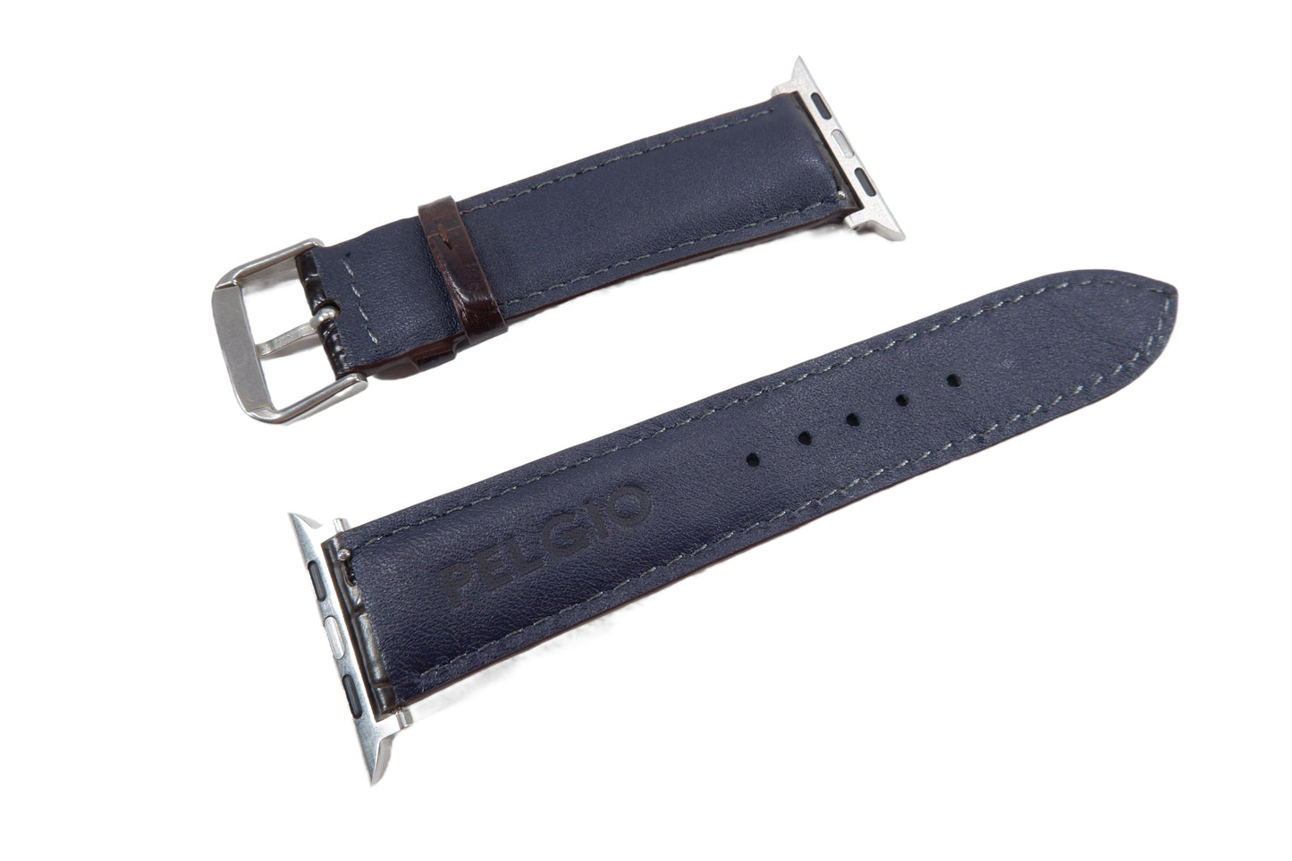 Genuine Crocodile Skin Leather Watch Strap Compatible with Apple Watch Ultra 1/2 Series 9/8/7/6/5/4/3/2/1/SE/SE2