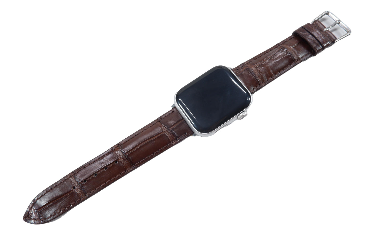 Genuine Crocodile Skin Leather Watch Strap Compatible with Apple Watch Ultra 1/2 Series 9/8/7/6/5/4/3/2/1/SE/SE2