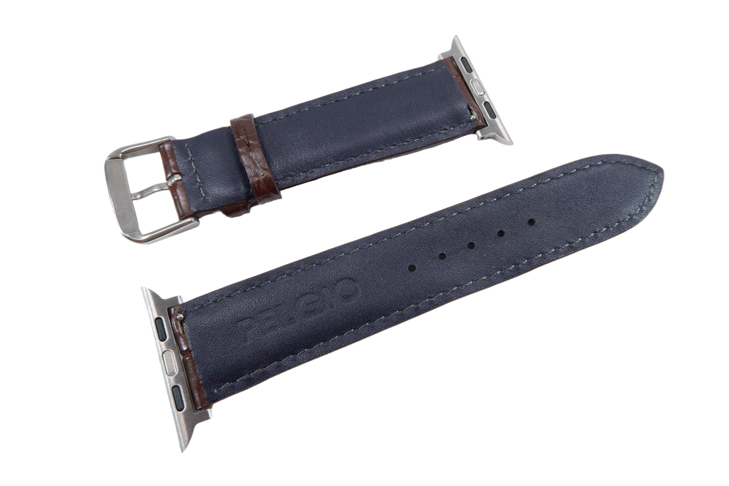 Genuine Crocodile Skin Leather Watch Strap Compatible with Apple Watch Ultra 1/2 Series 9/8/7/6/5/4/3/2/1/SE/SE2