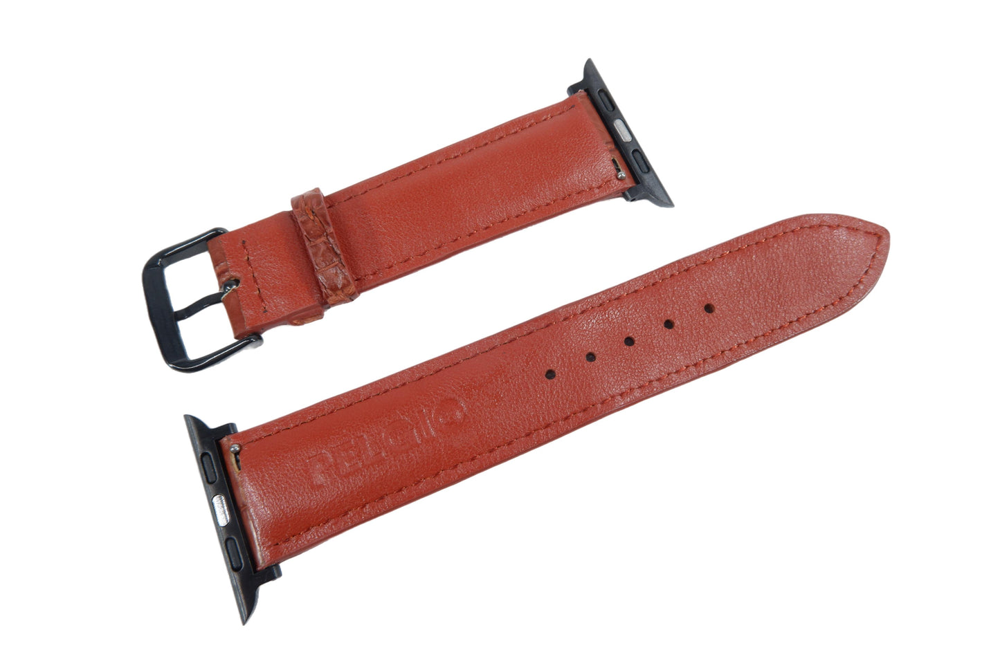 Genuine Crocodile Skin Leather Watch Strap Compatible with Apple Watch Ultra 1/2 Series 9/8/7/6/5/4/3/2/1/SE/SE2