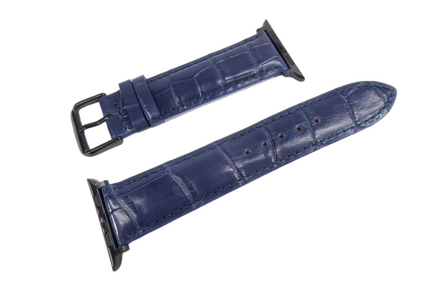 Genuine Crocodile Skin Leather Watch Strap Compatible with Apple Watch Ultra 1/2 Series 9/8/7/6/5/4/3/2/1/SE/SE2