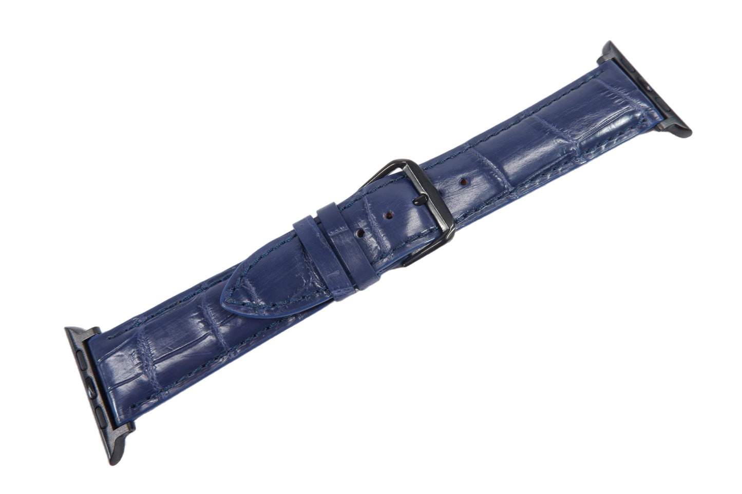 Genuine Crocodile Skin Leather Watch Strap Compatible with Apple Watch Ultra 1/2 Series 9/8/7/6/5/4/3/2/1/SE/SE2
