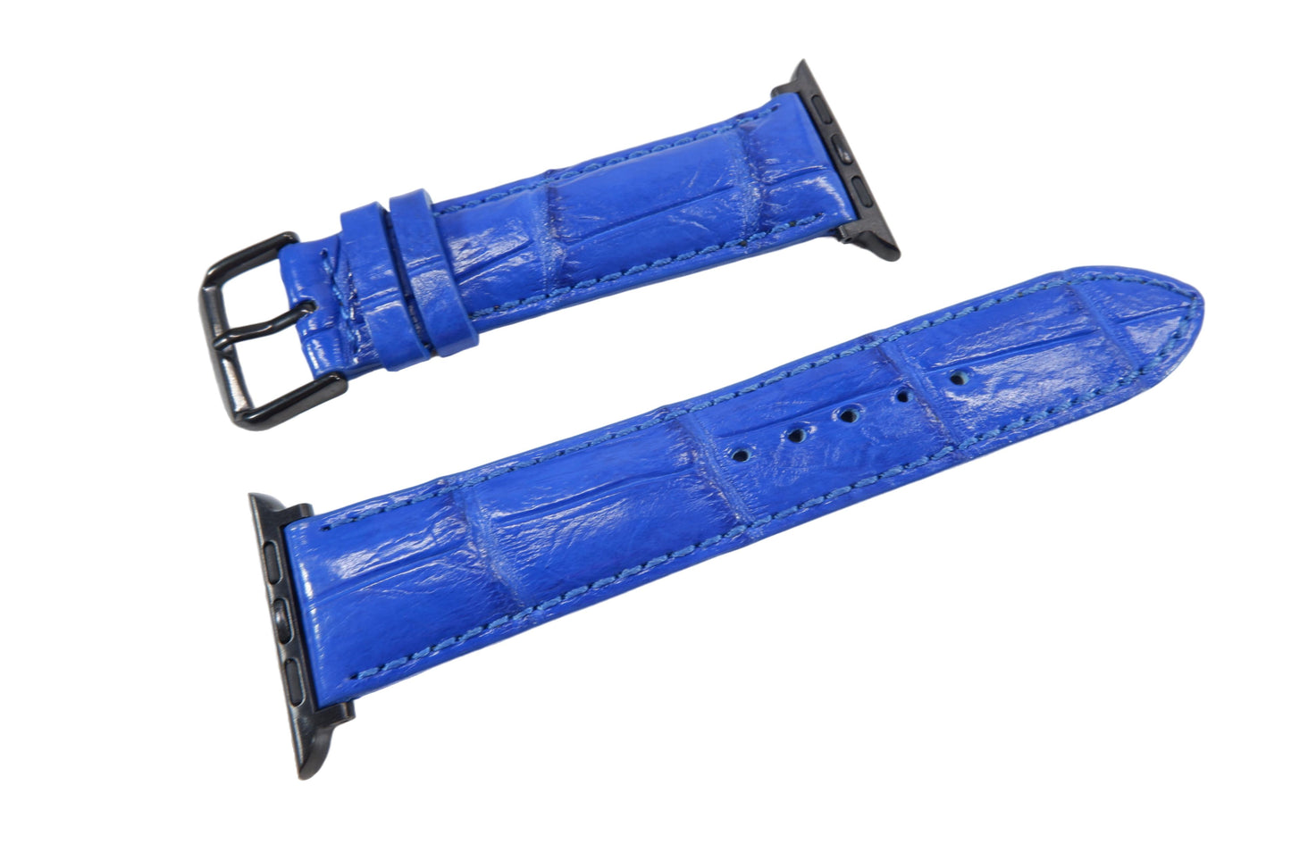 Genuine Crocodile Skin Leather Watch Strap Compatible with Apple Watch Ultra 1/2 Series 9/8/7/6/5/4/3/2/1/SE/SE2